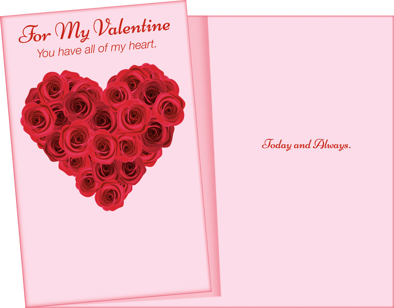 Heart of Roses Valentines Day Card