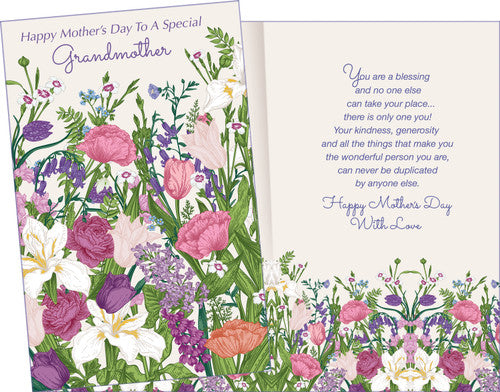 Floral Mother's Day Card to Grandmother