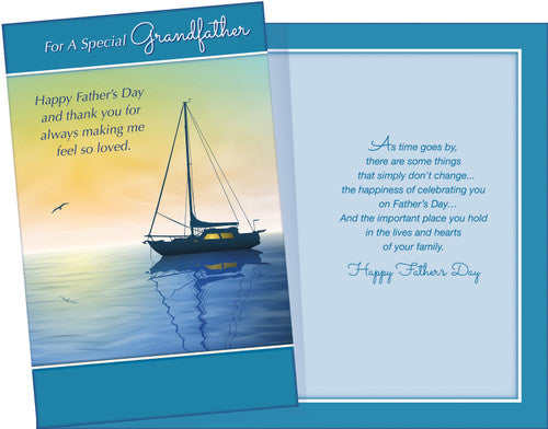 Lake Father's Day Card to Grandfather