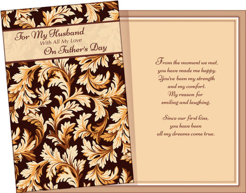 Classic Father's Day Card to Husband