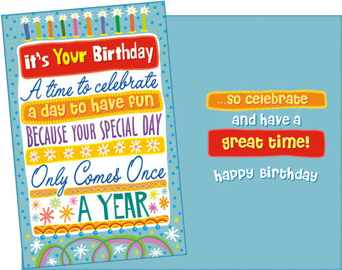 Celebrate the Day Birthday Card