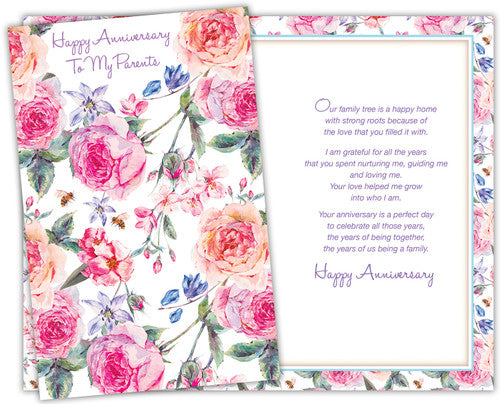 Rose Anniversary Card to Parents